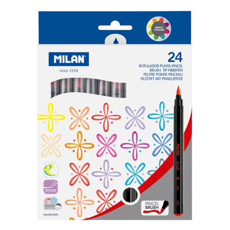 24 Pinceles Punta Brush